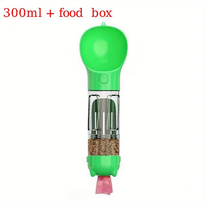 4-in-1 Portable Dog Water Bottle & Travel Feeder – Leak-Proof