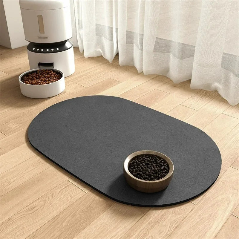 Petssify Absorbent Pet Feeding Mat – Waterproof Placemat for Dog & Cat Bowls