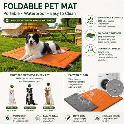 Petssify Waterproof Chew-Proof Dog Mat – Portable Travel Crate Pad