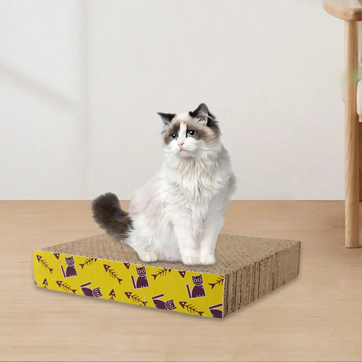 Petssify Cardboard Cat Scratcher Lounge Bed – Durable Scratch Pad & Nest