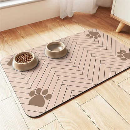 Petssify Absorbent Pet Feeding Mat – Waterproof Placemat for Dog & Cat Bowls