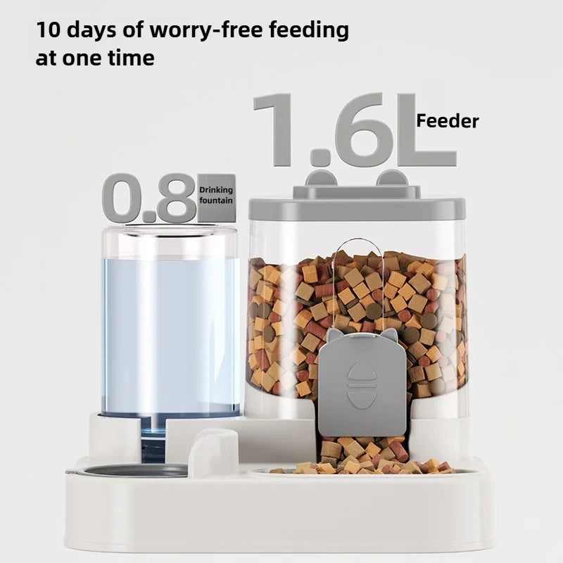 Petssify Automatic Cat Feeder – 2-in-1 Spill-Proof Water Fountain for Cats & Dogs