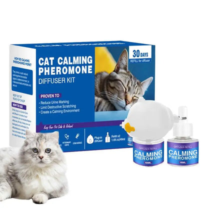 Cat Pheromones Calming Diffuser Refill Reduce Fighting Diffuser Plug In 60-Day Pets Calming Pheromone Relieve Stress Refill