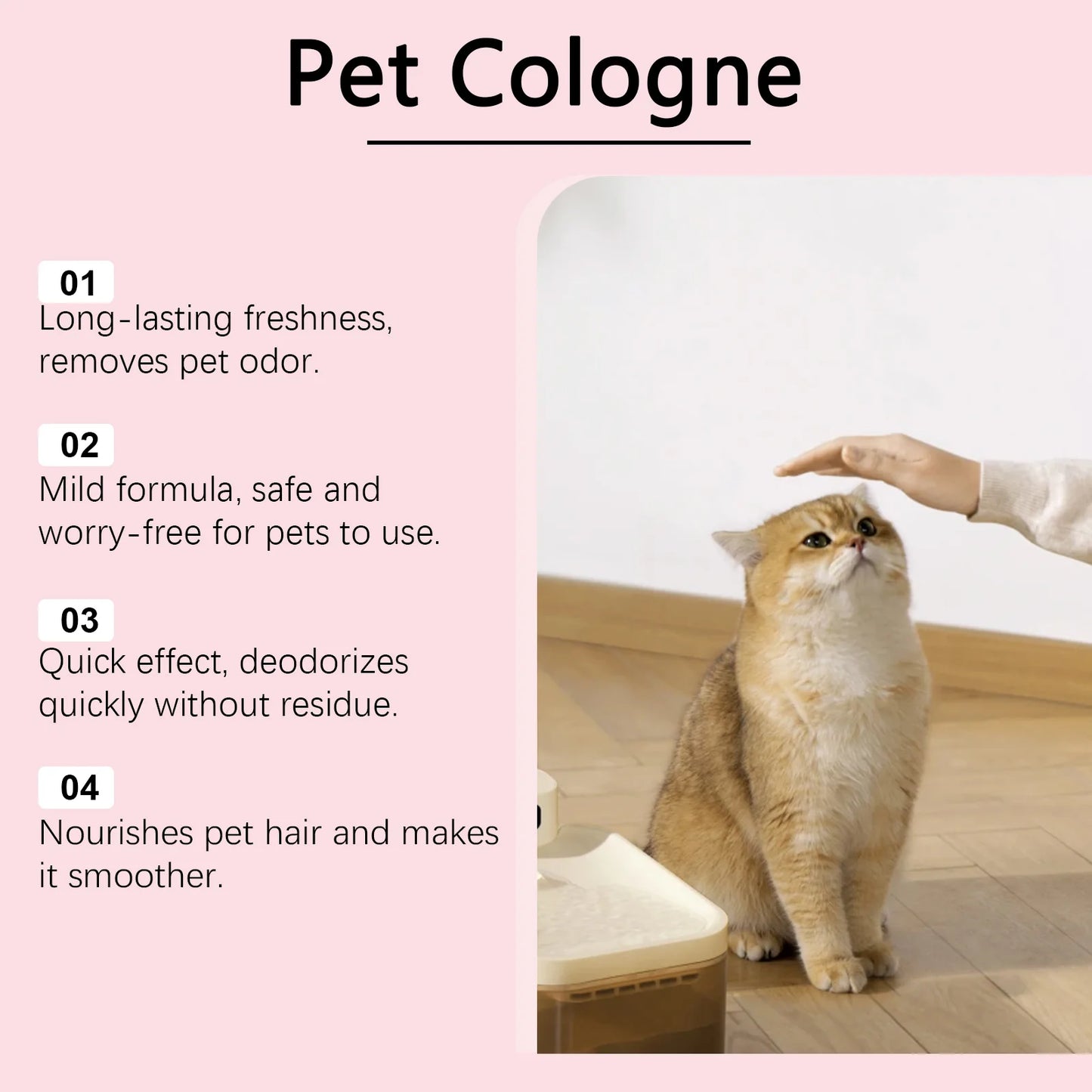 Petssify Baby Powder Pet Cologne – Long Lasting Deodorizing Spray for Dogs & Cats