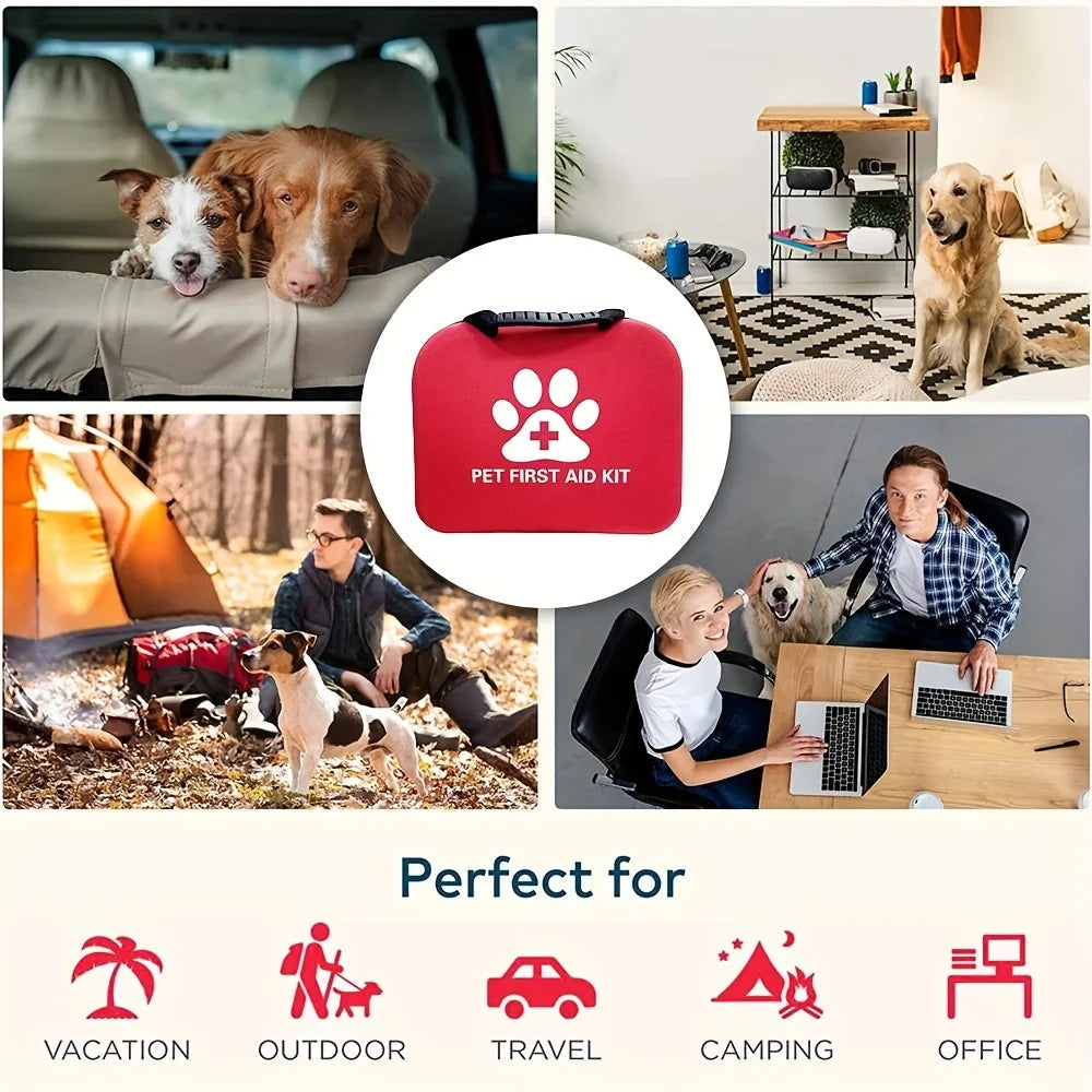 Petssify 61-Piece Pet First Aid Kit – Portable EVA Emergency Kit for Dogs & Cats