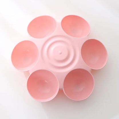 Petssify Flower-Shaped Multi-Compartment Pet Bowl – 6-Section Feeder