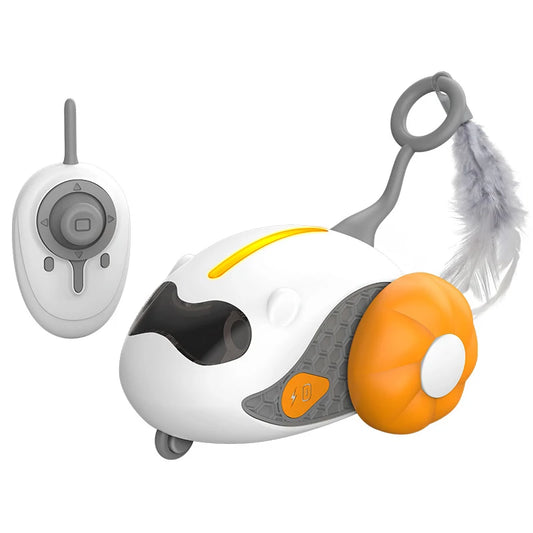 Smart Auto-Moving Cat Toy Car | Rolling Ball | Remote Control | Indoor Kitten Play Toy