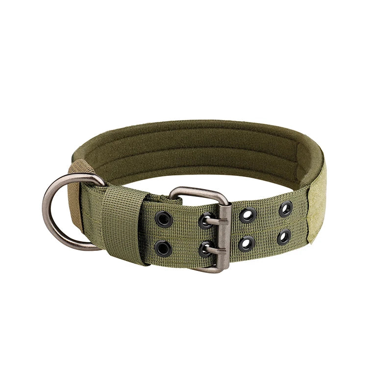 1pc Medium to Large Nylon Tactical Pet Dog Collar - Adjustable and Durable, Suitable for Medium and Large Dogs.