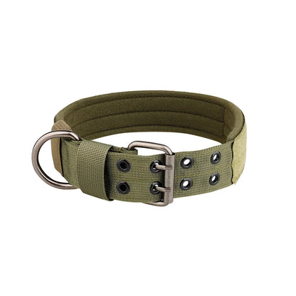 1pc Medium to Large Nylon Tactical Pet Dog Collar - Adjustable and Durable, Suitable for Medium and Large Dogs.