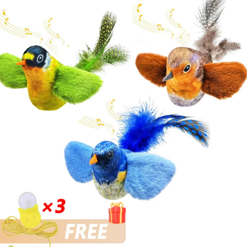 Petssify Lifelike Bird Plush Cat Toy – Catnip-Infused Teaser with Feathers