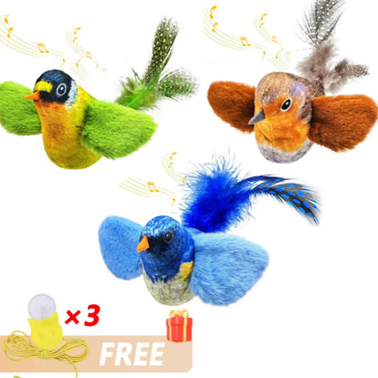 Petssify Lifelike Bird Plush Cat Toy – Catnip-Infused Teaser with Feathers