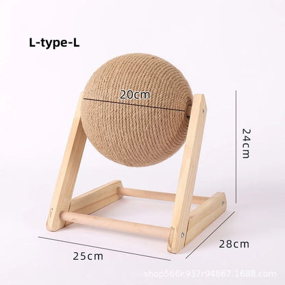 Petssify Sisal Rope Cat Scratching Ball Toy – L/V Shape Furniture Protector