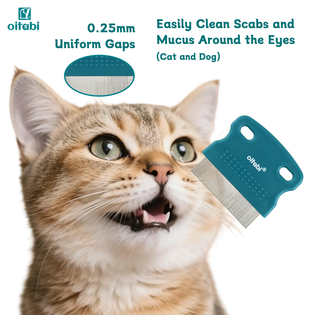 Petssify Oitabi Pet Grooming Comb Set – 5-Piece Stainless Steel Combs for Dogs & Cats