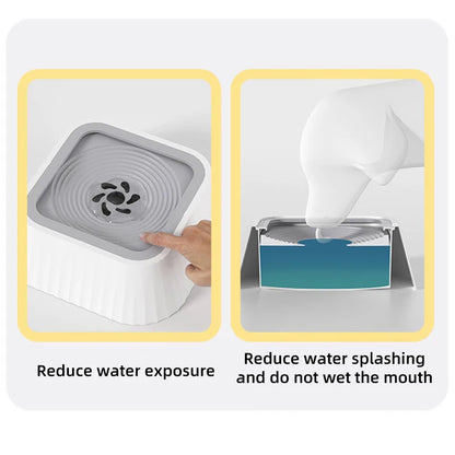 1 Piece of Spill-Proof Water Bowl for Pets - Designed for Cats and Dogs with Non-Slip Base and Floating Feature