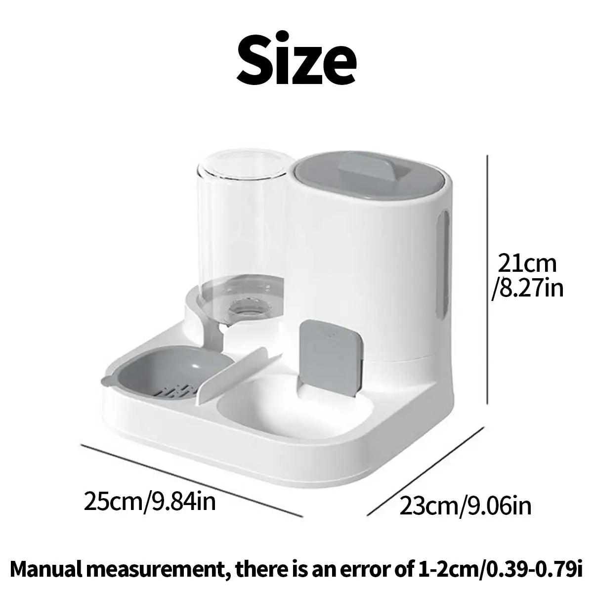 Feeder - Dual-purpose Drinking and Feeding Unit - Convenient, Simple, Large Capacity -Suitable for Small and Medium Dogs and cat