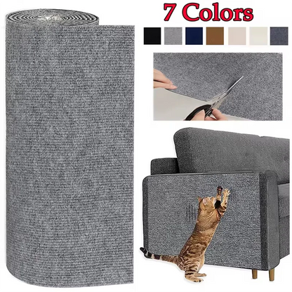 Petssify Self-Adhesive Cat Scratcher Sofa Protector – Trimmable Carpet Mat (7 Colors)