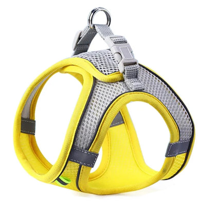 Reflective Pet Harness Vest | Breathable & Adjustable | No-Pull Chest Rope | For Small & Medium Dogs