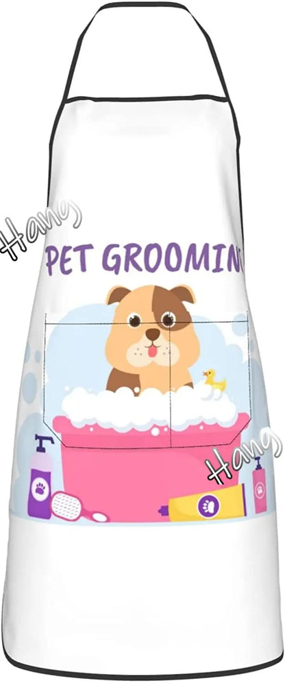 Petssify Waterproof Pet Grooming Apron – Adjustable Kitchen & BBQ Bib with Pockets