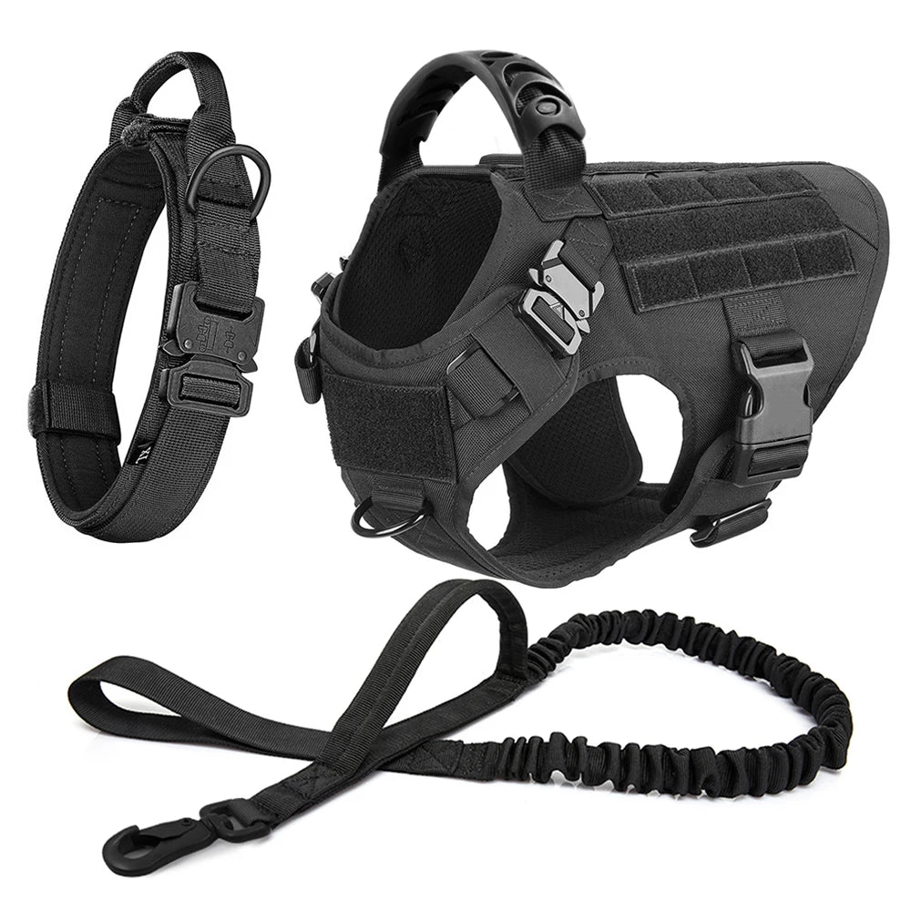 Large Dog Harness & Leash Set | Training Walking Vest | For German Shepherd, Malinois & Large Breeds