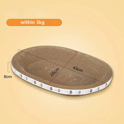 Petssify Corrugated Cat Scratching Post with Catnip – Wear-Resistant Scratcher & Bed