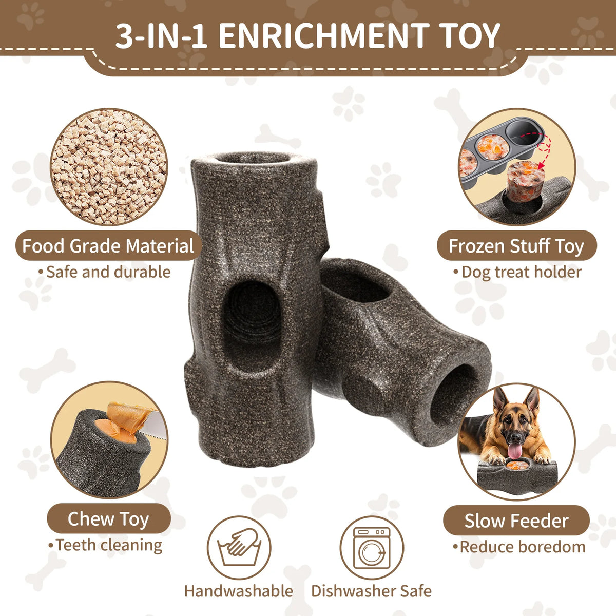 Petssify Indestructible Frozen Treat Toy – Durable Chew for Aggressive Chewers