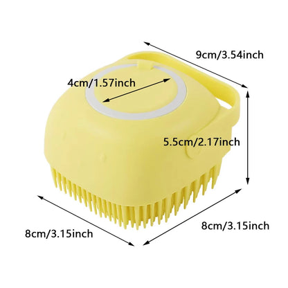Petssify Dog Bathing Brush – Shampoo Dispenser & Massage Brush for Dogs & Cats