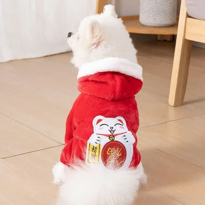 Cartoon Animal Dog Cat Costume Small Dogs Cat Winter Warm Pet Jumpsuit Pajama for Yorkies Poodle Overalls Puppy Mascotas Clothes