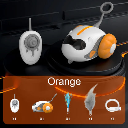 Smart Auto-Moving Cat Toy Car | Rolling Ball | Remote Control | Indoor Kitten Play Toy