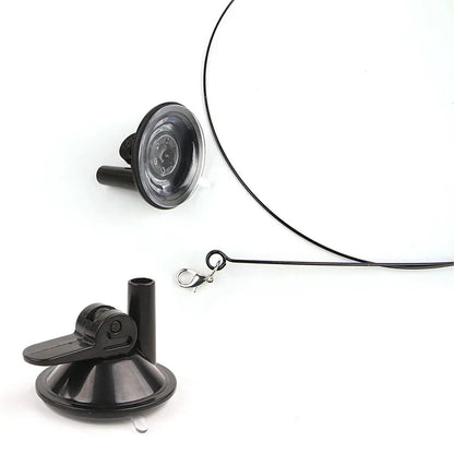 Cat Toys Simulated Bird  Feather Cat Teasing Stick Epoxy Sucker Steel Wire Long Rod  Cat Self Hi No Harmful Ingredients