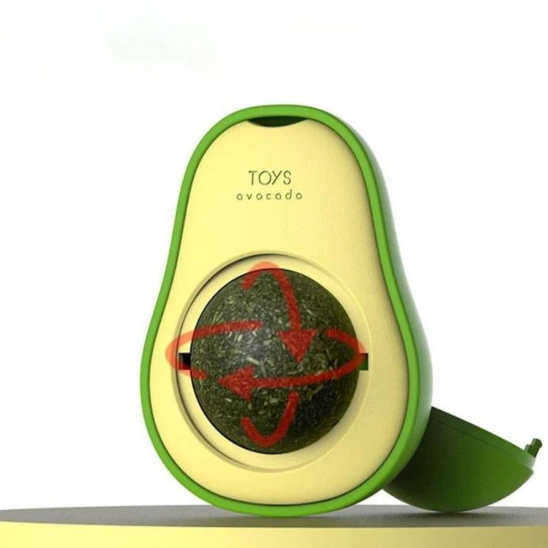 Natural Catnip Wall-Mounted Ball Toy for Cats – Teeth Cleaning & Interactive Treat Toy