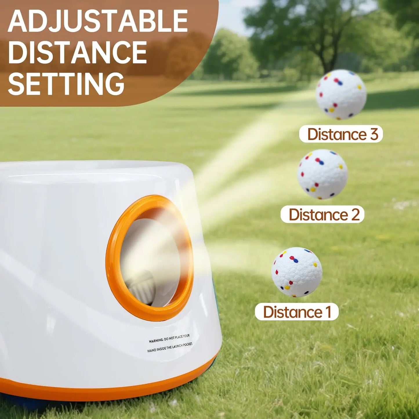 Automatic Pet Ball Throwing Machine | Compact Size | Carries 3 Balls | Outdoor Dog Thrower