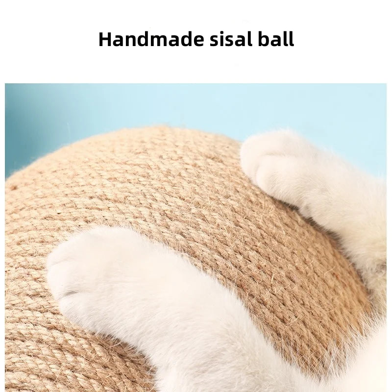 Petssify Sisal Rope Cat Scratching Ball Toy – L/V Shape Furniture Protector
