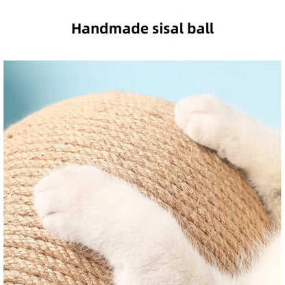 Petssify Sisal Rope Cat Scratching Ball Toy – L/V Shape Furniture Protector
