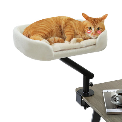 Petssify 360° Rotatable Cat Desk Bed – Adjustable Table Hammock for Cats