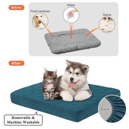 Petssify Waterproof Replacement Dog Bed Cover – Quilted Washable Pet Bed Cover