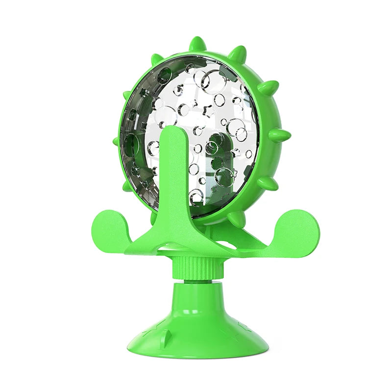 Interactive Treat Leaking Toy for Cats & Small Dogs | Slow Feeder | Rotatable Wheel | IQ Booster