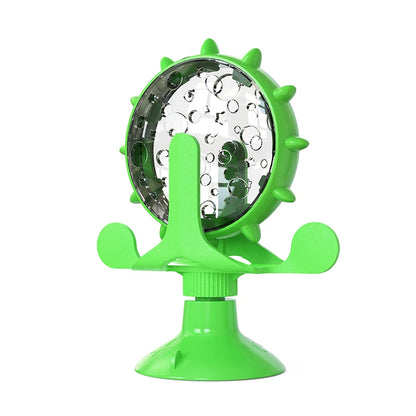 Interactive Treat Leaking Toy for Cats & Small Dogs | Slow Feeder | Rotatable Wheel | IQ Booster