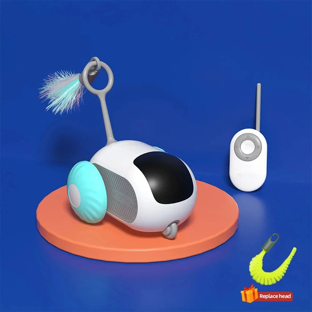 Smart Remote Controlled Cat Toy Car | Auto & Manual Modes | Interactive Kitten Training Toy