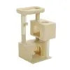 Small Cat Tree Tower | Natural Sisal Scratching Post | Top Perch & Private Condo | Perfect for Indoor Cats