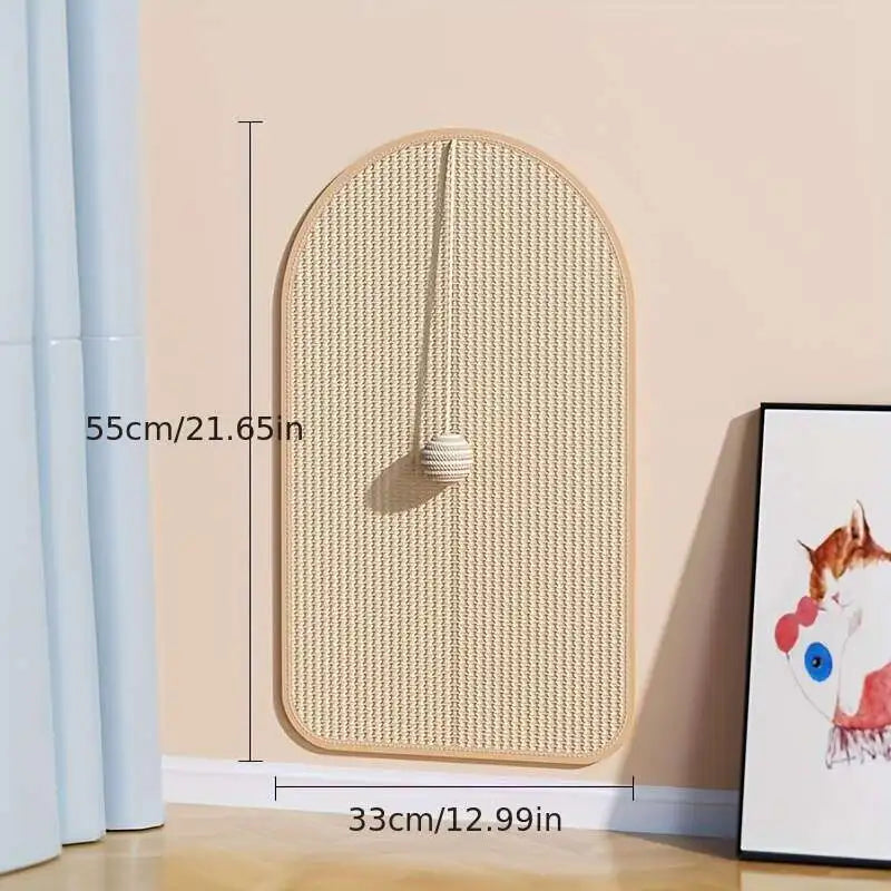 Petssify 3-in-1 Sisal Cat Station – Washable Wall-Mounted Scratcher with Toy