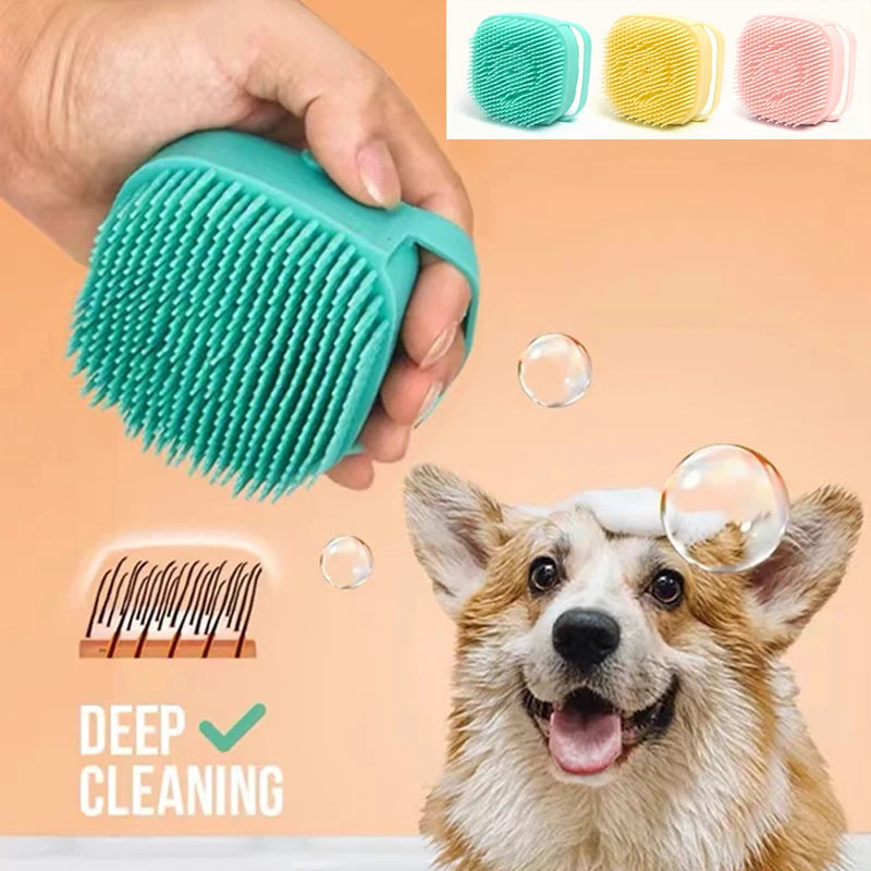 Petssify Dog Bathing Brush – Shampoo Dispenser & Massage Brush for Dogs & Cats