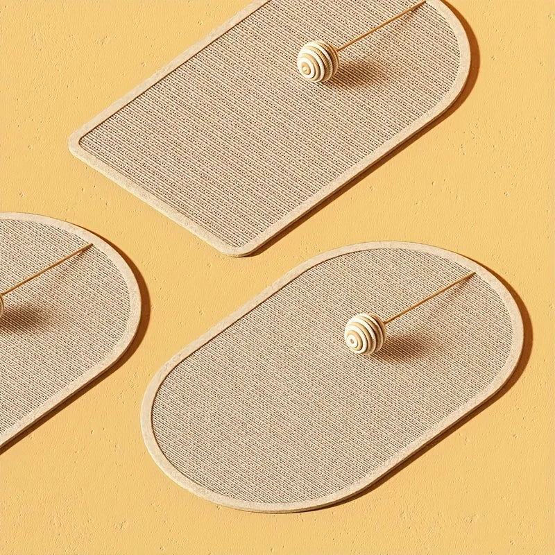 Petssify 3-in-1 Sisal Cat Station – Washable Wall-Mounted Scratcher with Toy