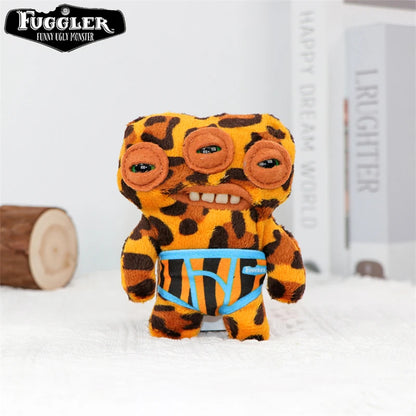 12cm Original FUGGLER Plush Toys Keychains Funny Ugly Teeth Monster Crazy Rabbit Wide-Eyed Fugguler Peluche Dolls Pendants Gifts