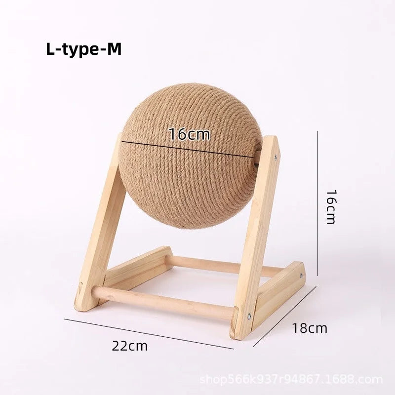 Petssify Sisal Rope Cat Scratching Ball Toy – L/V Shape Furniture Protector
