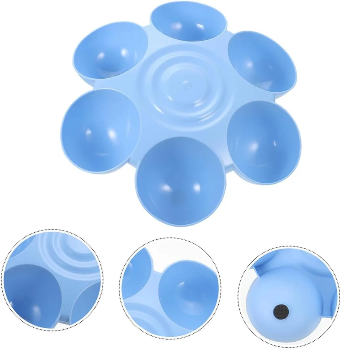 Petssify Flower-Shaped Multi-Compartment Pet Bowl – 6-Section Feeder