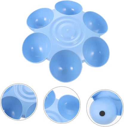 Petssify Flower-Shaped Multi-Compartment Pet Bowl – 6-Section Feeder