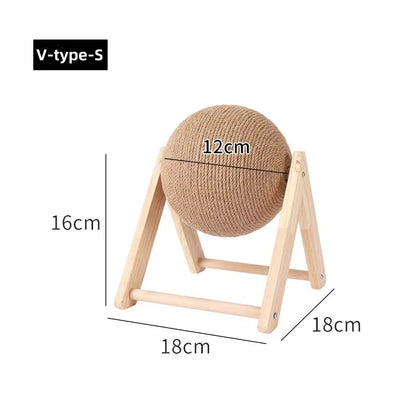 Petssify Sisal Rope Cat Scratching Ball Toy – L/V Shape Furniture Protector