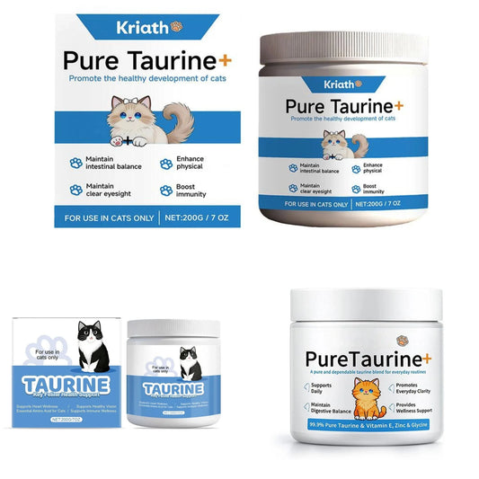 Petssify Cat Body Health Care Powder – 99.9% Pure Taurine Supplement with Zinc & Vitamin E