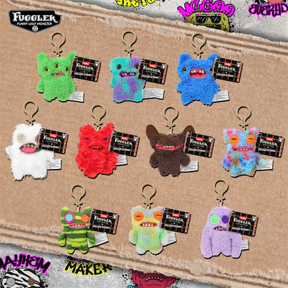 12cm Original FUGGLER Plush Toys Keychains Funny Ugly Teeth Monster Crazy Rabbit Wide-Eyed Fugguler Peluche Dolls Pendants Gifts