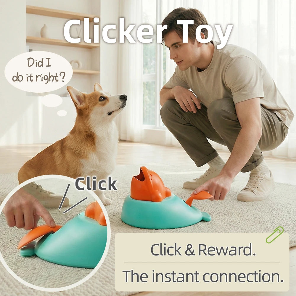 Petssify Interactive Whale Food Puzzle Toy – Press-to-Dispense Slow Feeder